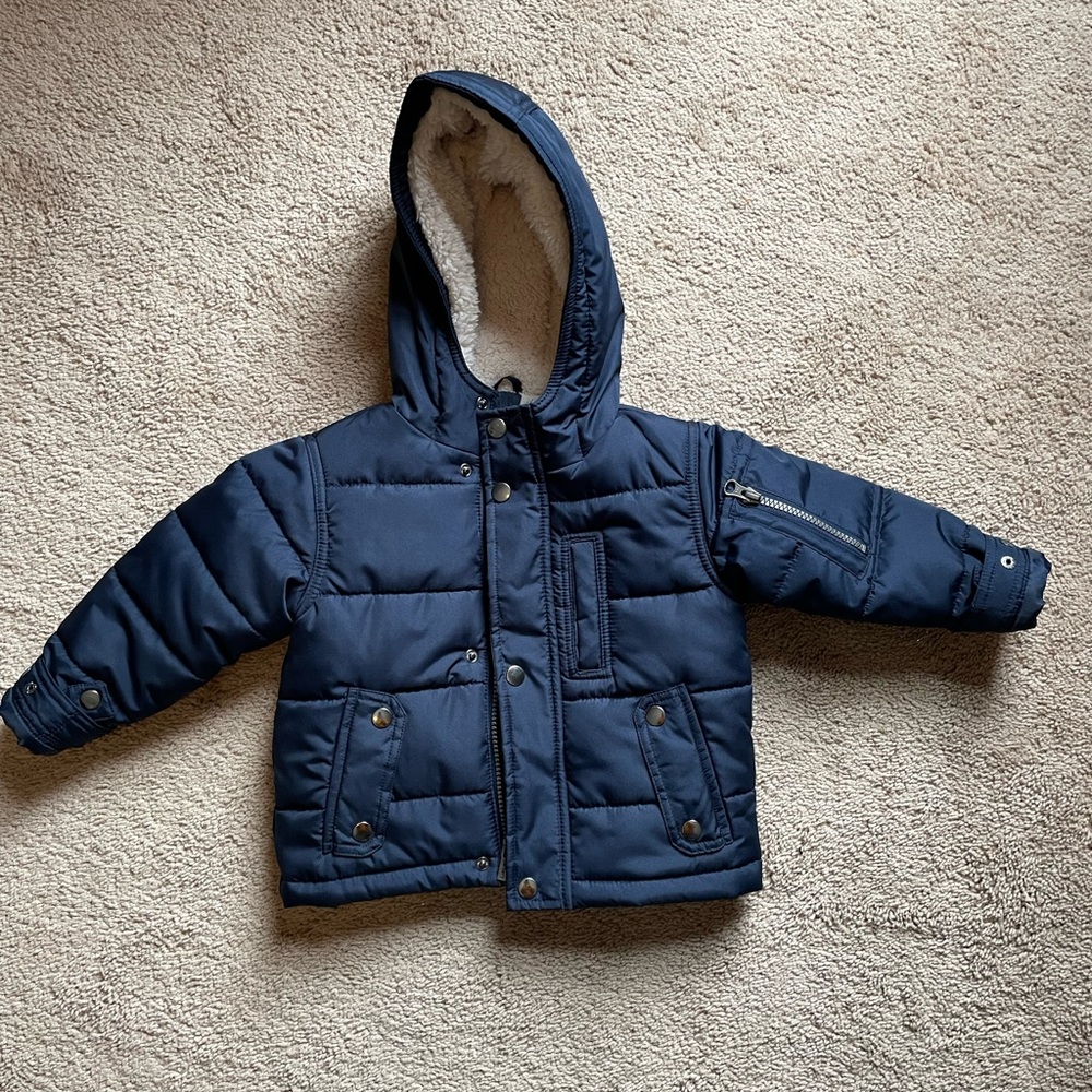 Carters toddler fleece jacket. 2T, Navy Blue